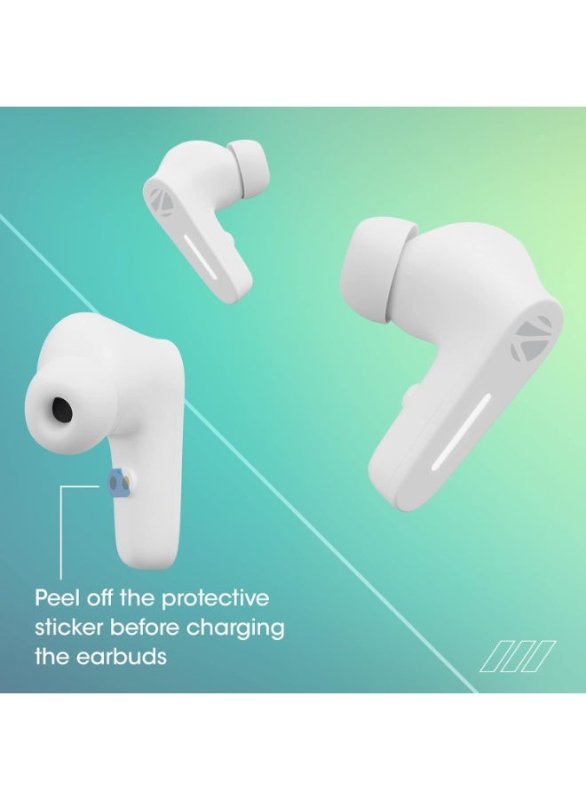 ZEBRONICS Sound Bomb 7 Bluetooth TWS in Ear Earbuds with 60H Playtime, ENC Mic, Rapid Charge, Upto 50ms Gaming Mode, Flash Connect, Voice Assistant, Smooth Touch Control, BT v5.2, Type C (White) - Image 3